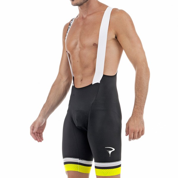 2017 Pinarello Corsa Kurz Trägerhose-Schwarz Gelb Radtrikot De