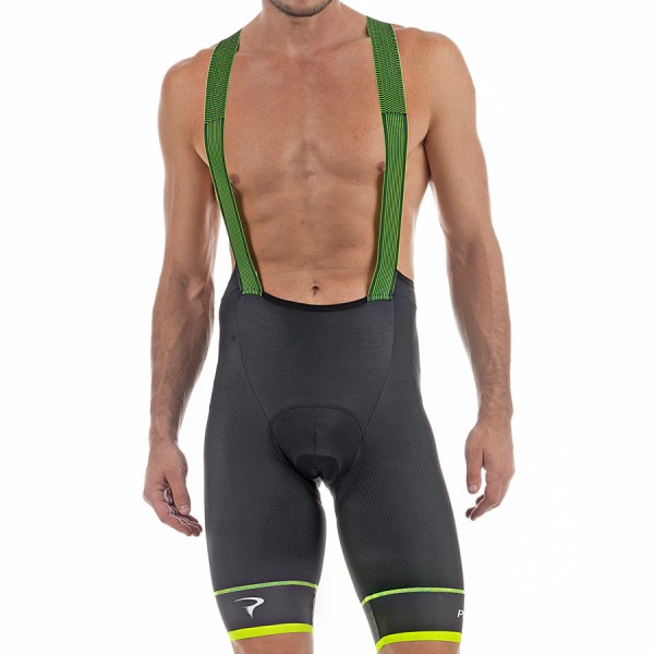 2017 Pinarello Tour Kurz Trägerhose-Schwarz Gelb Radtrikot De