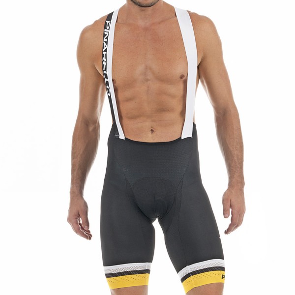 2017 Pinarello 12th Tour de France Kurz Trägerhose-Schwarz Gelb Radtrikot De