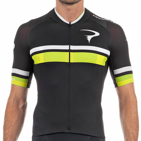 2017 Pinarello Corsa Radtrikot Kurzarm-Schwarz Gelb Radtrikot De