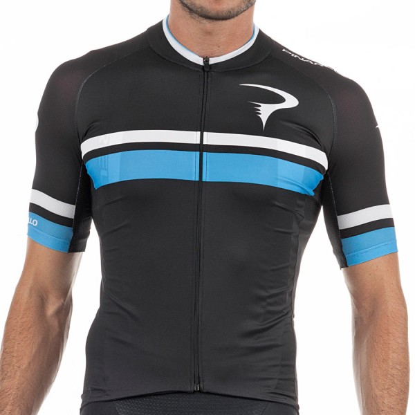 2017 Pinarello Corsa Radtrikot Kurzarm-Schwarz Sky Blau Radtrikot De