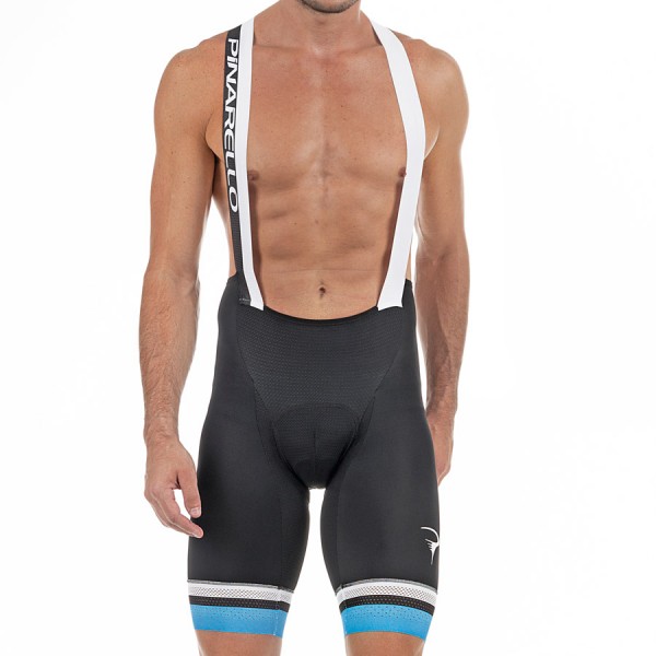 2017 Pinarello Corsa Kurz Trägerhose-Schwarz Sky Blau Radtrikot De