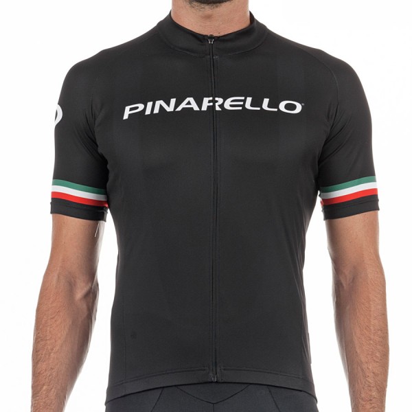 2017 Pinarello Strada Radtrikot Kurzarm-Schwarz Italie Radtrikot De