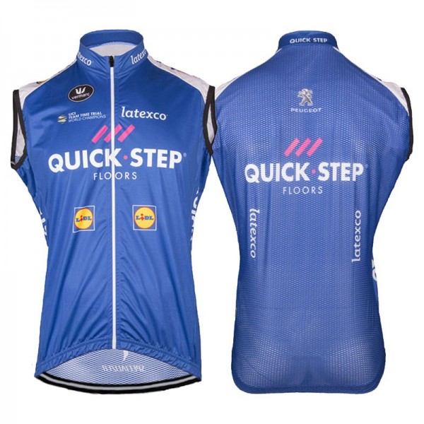 Quick Step Floors 2017 Pro ärmelloses Trikot Blau Radtrikot De