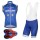 Quick Step Floors 2017 Pro ärmelloses Trikot Blau+Kurz Trägerhose Radtrikot De