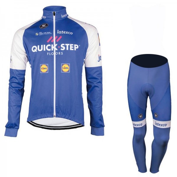 Quick Step Floors 2017 Pro Fahrradbekleidung Satz Radtrikot Langarm+Lang Radhose Radtrikot De Quick Step Floors 2017 Pro Fahrradbekleidung Satz Radtrikot Langarm+Lang Radhose Radtrikot De