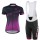2017 Scott Damen Schwarz violett Fahrradbekleidung Satz Radtrikot Kurzarm+Kurz Trägerhose Radtrikot De