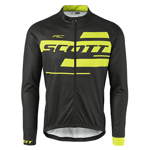 2017 Scott Rc Schwarz-Gelb Radtrikot Langarm Radtrikot De