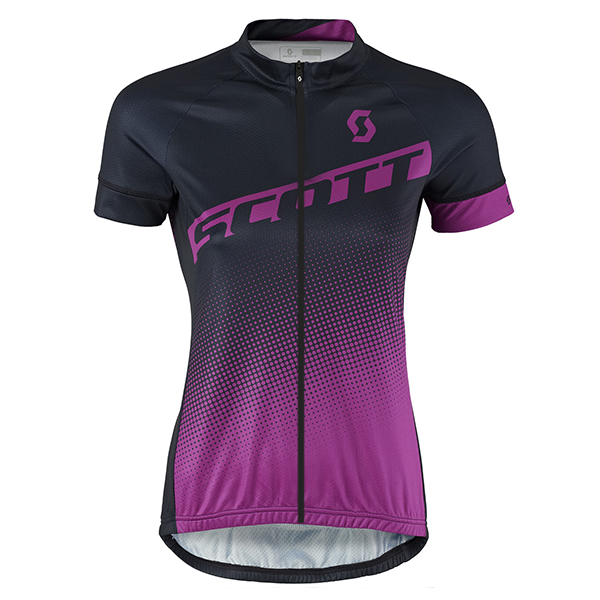 2017 Scott Damen Schwarz violett Radtrikot Kurzarm Radtrikot De