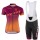 2017 Scott Damen orange violett Fahrradbekleidung Satz Radtrikot Kurzarm+Kurz Trägerhose Radtrikot De
