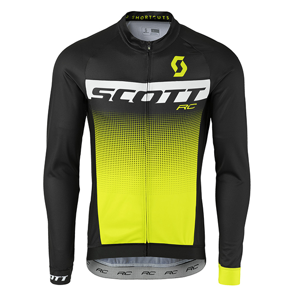 2017 Scott Rc Schwarz Weiß Gelb Radtrikot Langarm Radtrikot De