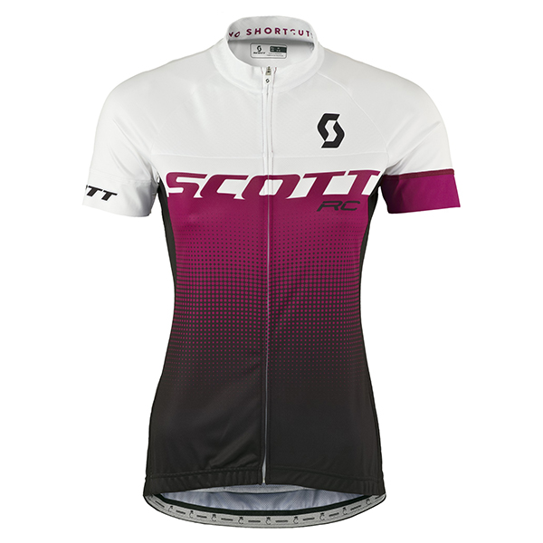 2017 Scott Damen Weiß violett Radtrikot Kurzarm Radtrikot De