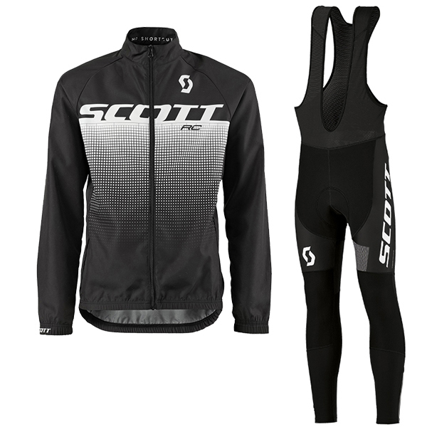 2017 Scott Rc Weiß-noir Fahrradbekleidung Satz Radtrikot Langarm+Lang Trägerhose Radtrikot De