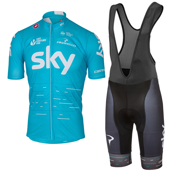 2017 Sky Pro Fahrradbekleidung Satz Radtrikot Kurzarm+Kurz Trägerhose Radtrikot De