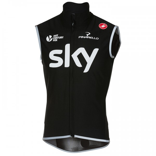 2017 Sky Pro ärmelloses Trikot Schwarz Radtrikot De