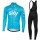 Sky Pro 2017 Blau Fahrradbekleidung Satz Radtrikot Langarm+Lang Trägerhose Radtrikot De