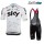 Sky Team Tour De France Set 2017 Fahrradbekleidung Satz Radtrikot Kurzarm+Kurz Trägerhose Schwarz Radtrikot De