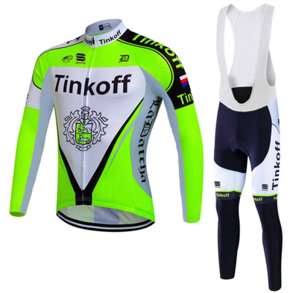 2017 Tinkoff Grün Fahrradbekleidung Satz Radtrikot Langarm+Lang Trägerhose Radtrikot De