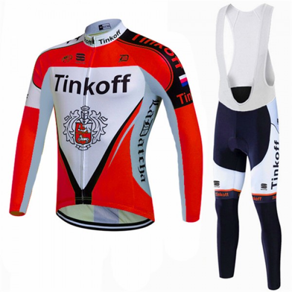 2017 Tinkoff Rot Fahrradbekleidung Satz Radtrikot Langarm+Lang Trägerhose Radtrikot De