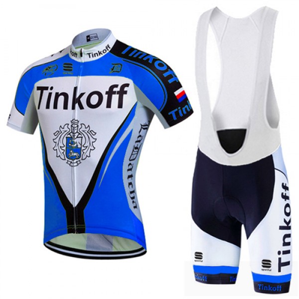 2017 Tinkoff Blau Fahrradbekleidung Satz Radtrikot Kurzarm+Kurz Trägerhose Radtrikot De