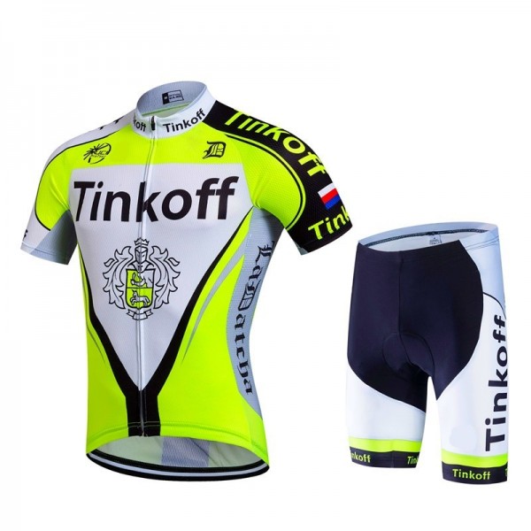 2017 Tinkoff Gelb Fahrradbekleidung Satz Radtrikot Kurzarm+Kurz Radhose Radtrikot De