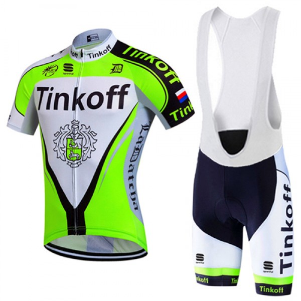 2017 Tinkoff Grün Fahrradbekleidung Satz Radtrikot Kurzarm+Kurz Trägerhose Radtrikot De
