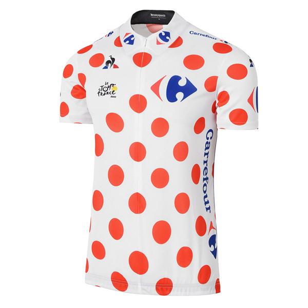 2017 Tour de France Polka Dot Radtrikot Kurzarm Radtrikot De