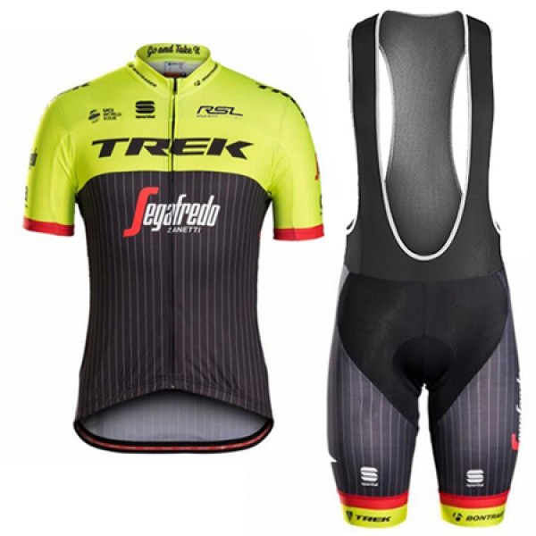 Trek Segafredo 2017 Fahrradbekleidung Satz Radtrikot Kurzarm+Kurz Trägerhose Gelb Radtrikot De
