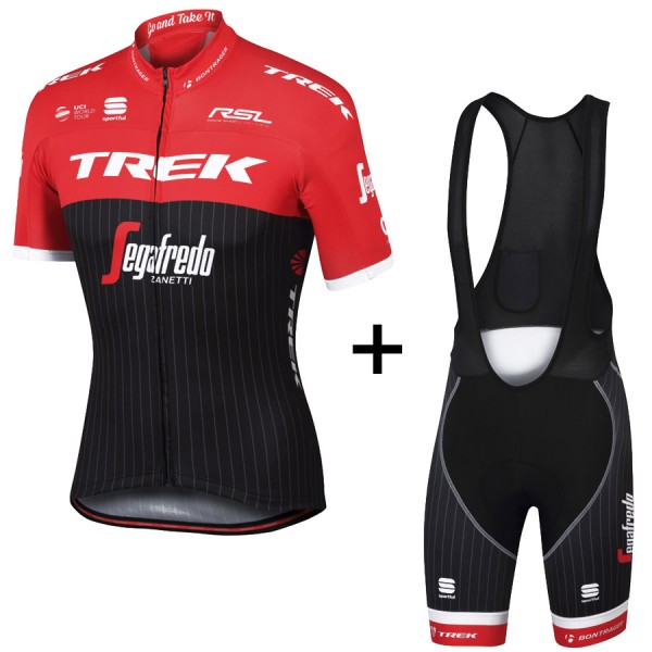 Trek Segafredo Pro 2017 Rot Fahrradbekleidung Satz Radtrikot Kurzarm+Kurz Trägerhose Schwarz Radtrikot De