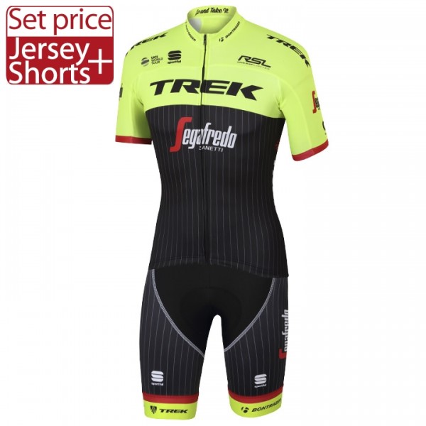 Trek Segafredo Pro 2017 Gelb Fahrradbekleidung Satz Radtrikot Kurzarm+Kurz Radhose Radtrikot De Trek Segafredo Pro 2017 Gelb Fahrradbekleidung Satz Radtrikot Kurzarm+Kurz Radhose Radtrikot De