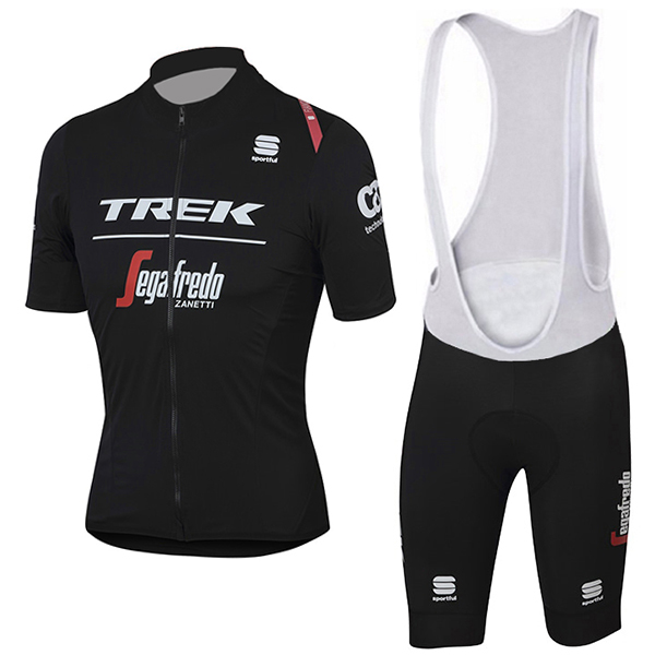 Trek Segafredo Pro Schwarz 2017 Fahrradbekleidung Satz Radtrikot Kurzarm+Kurz Trägerhose Radtrikot De