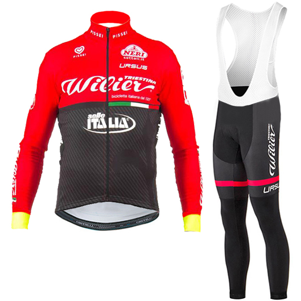WILIER SELLE ITALIA 2017 Pro Fahrradbekleidung Satz Radtrikot Langarm+Lang Trägerhose Radtrikot De